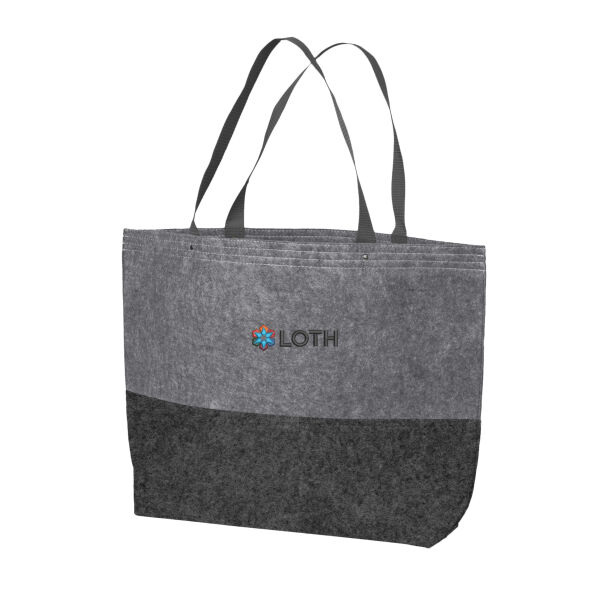 Embroidered Loth Color Logo - Large Felt Tote Thumbnail