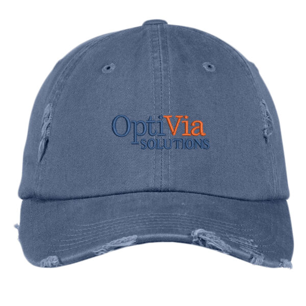 Embroidered Optivia Solutions - Distressed Cap Thumbnail