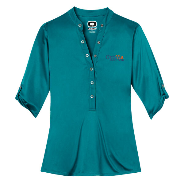 Embroidered Optivia Solutions - Crush Henley Thumbnail