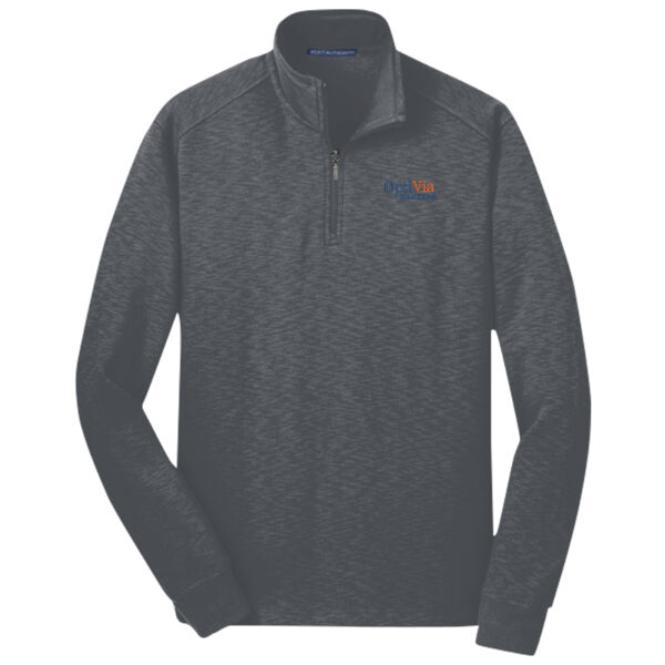 Embroidered Optivia Solutions - Slub Fleece 1/4 Zip Pullover Thumbnail