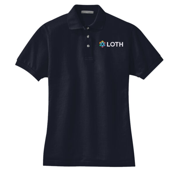 Embroidered Full Color Loth - Ladies Heavyweight Cotton Pique Polo Thumbnail